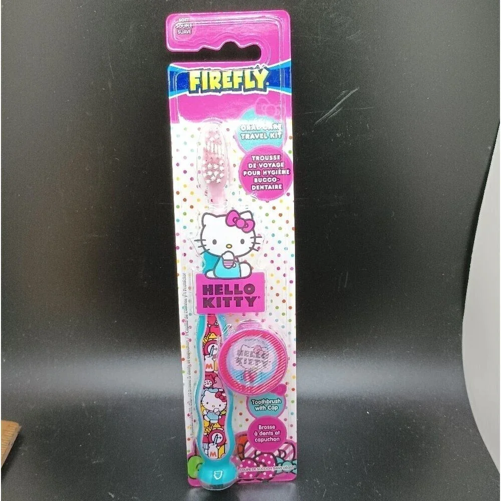 HELLO Kitty standing toothbrush with travel cap head cover included